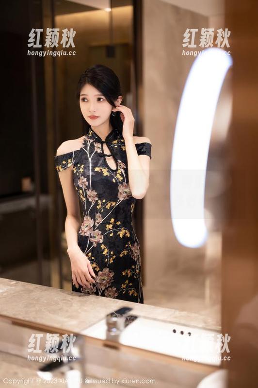 XIAOYU语画界-黄乐然 XIAOYU语画界 - 详细点评:黄乐然的私拍里,这条旗袍和丝袜有多好看?
